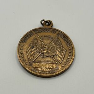 Vintage 1976 U.S. Bicentennial Declaration of Independence Medal Pendant